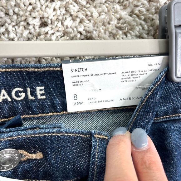 American Eagle Jeans Women’s 8L Stretch Super High-Rise Denim Stretch Ankle Stra - Picture 4 of 11